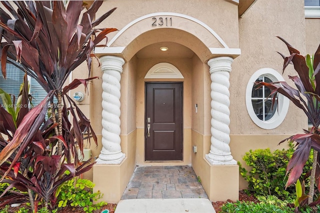 view of doorway to property