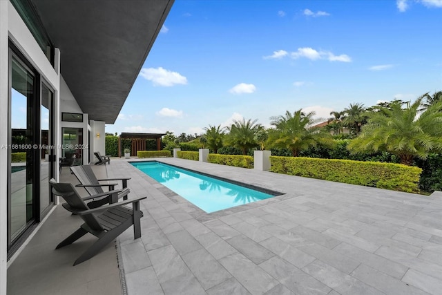 view of pool with a patio area