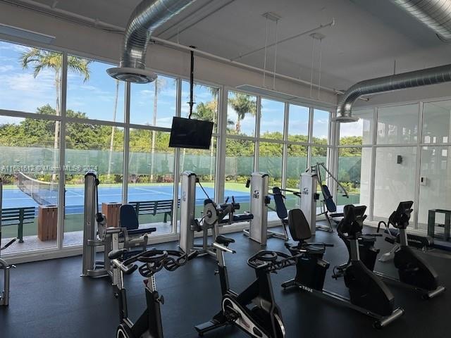 view of workout area