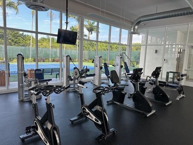 view of exercise room