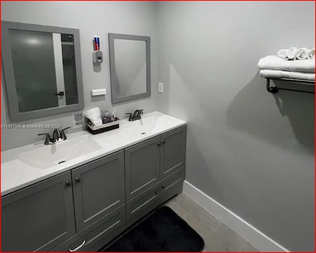 bathroom with vanity