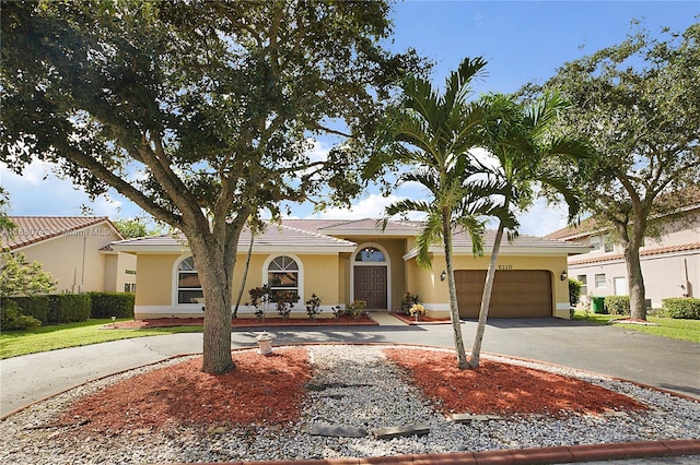 view of front of home featuring a garage