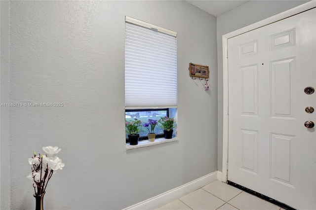 view of tiled foyer