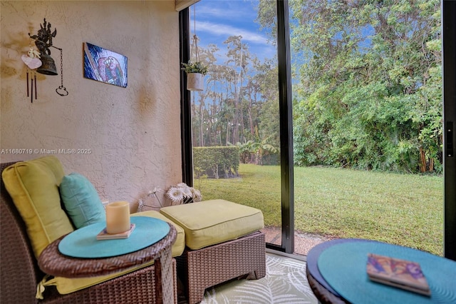 view of sunroom