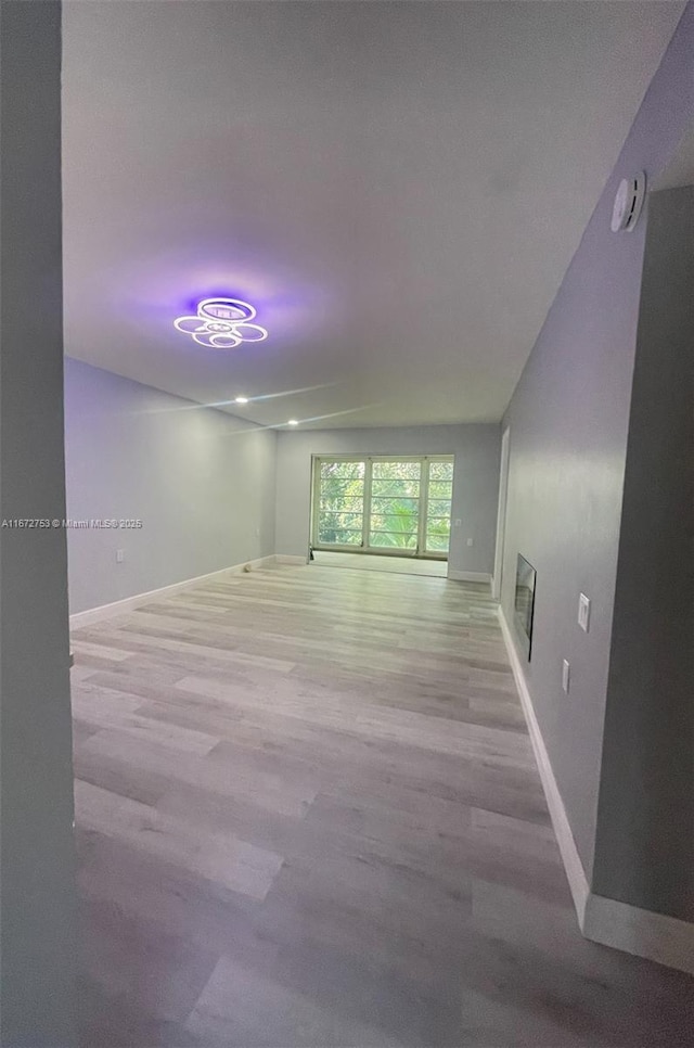 empty room featuring light hardwood / wood-style flooring