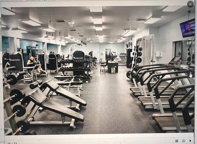 view of workout area