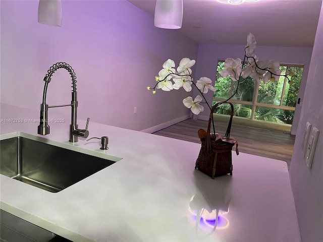 interior space with sink