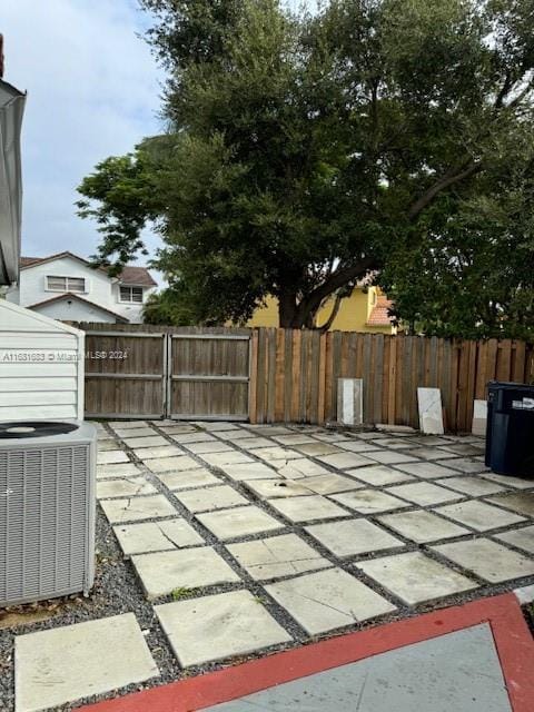 view of patio / terrace with central air condition unit