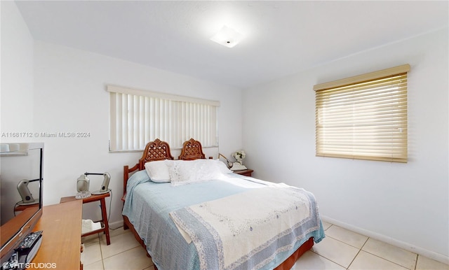 view of tiled bedroom