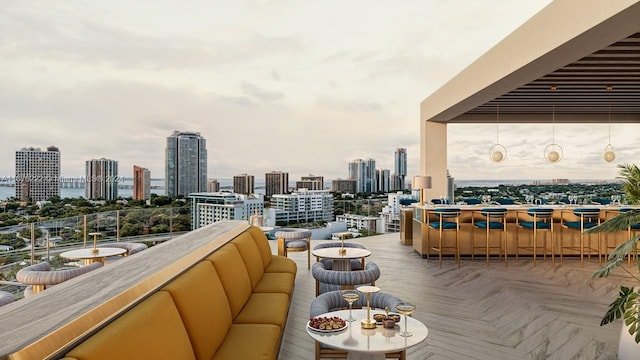 balcony with an outdoor living space