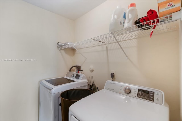 laundry area featuring separate washer and dryer