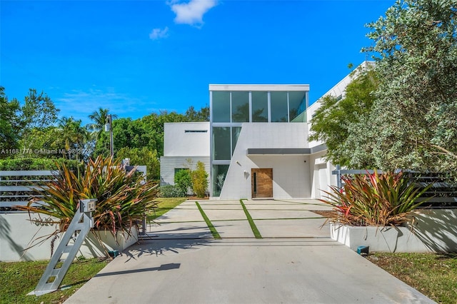 modern home with a garage