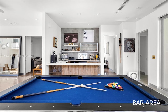 rec room with pool table