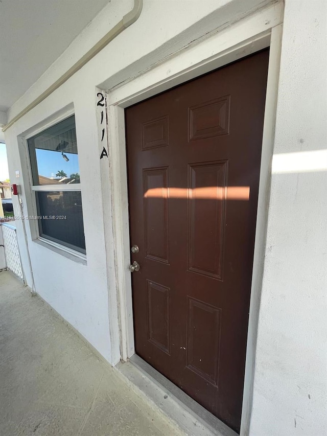 view of doorway to property