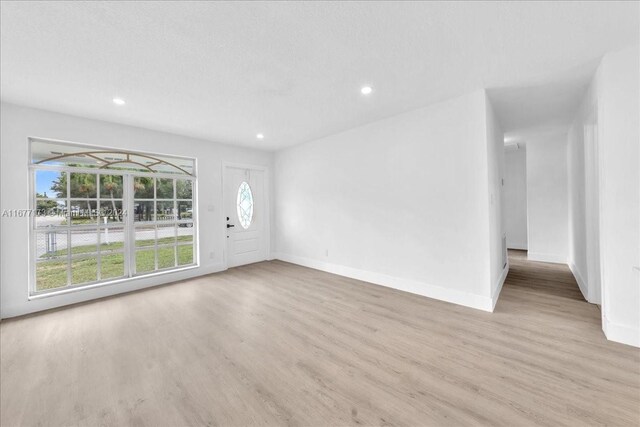 interior space featuring light wood-type flooring