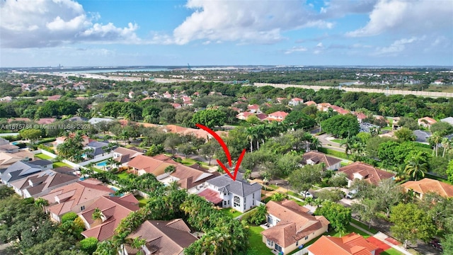 birds eye view of property