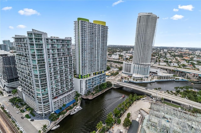 city view featuring a water view