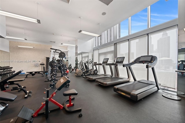 view of exercise room