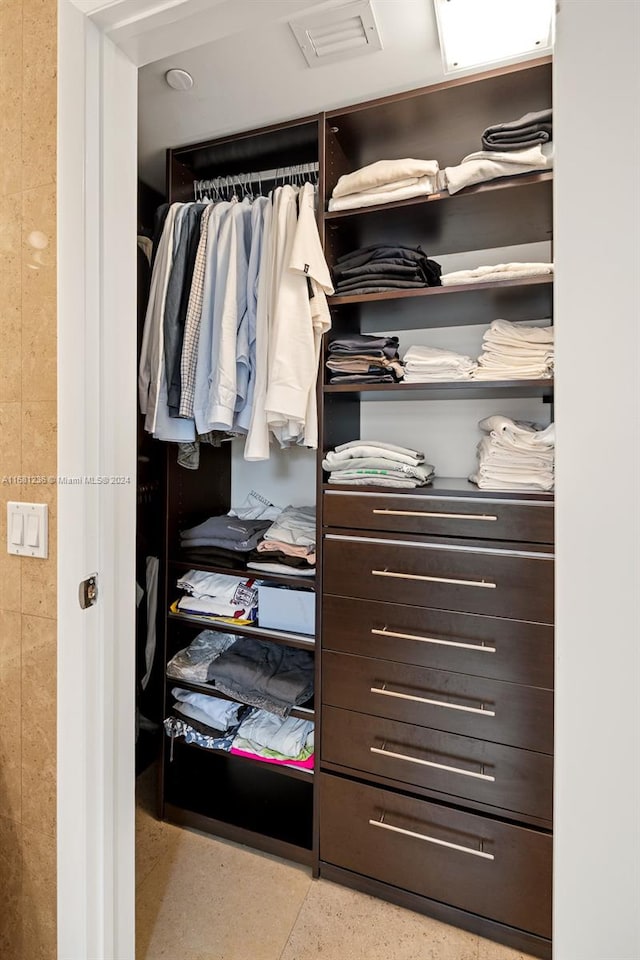 view of closet