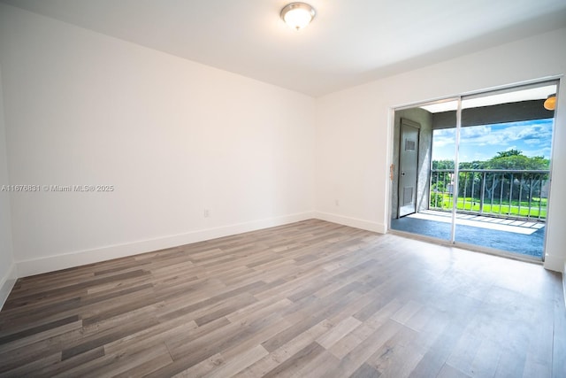 empty room featuring wood-type flooring