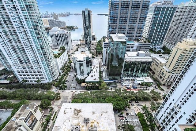 view of city with a water view