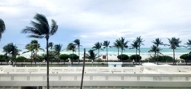 view of home's community with a view of the beach and a water view