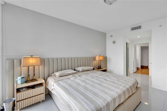 view of tiled bedroom