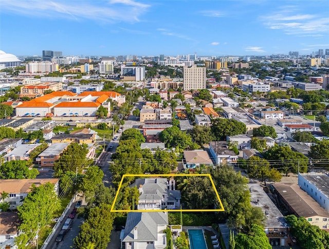 405 SW 11th Ave, Miami, FL 33130 - view of urban area with property parcel outlined
