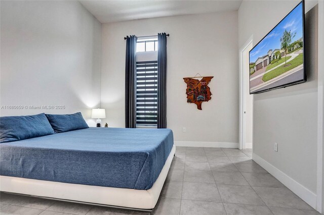 view of tiled bedroom