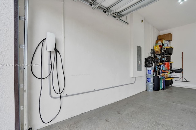 garage with electric panel