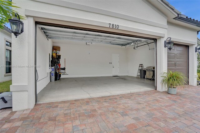 garage featuring electric panel