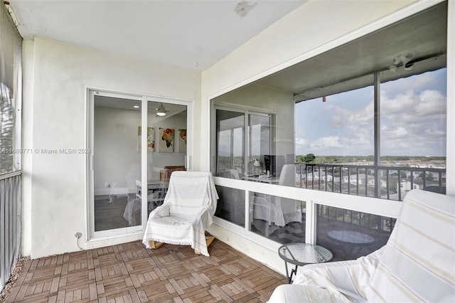 view of sunroom / solarium