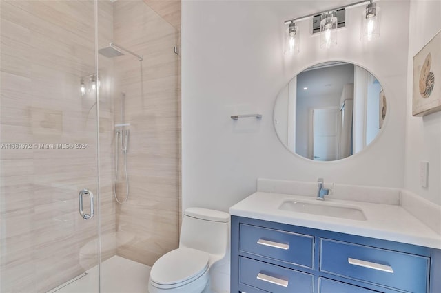 7720 SW 130th St, Pinecrest, FL 33156 - bathroom with a shower stall, toilet, and vanity