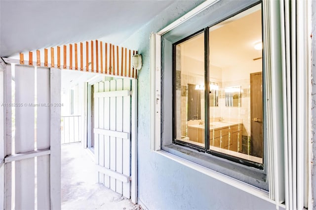 view of doorway to property