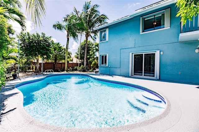 view of pool with a patio area