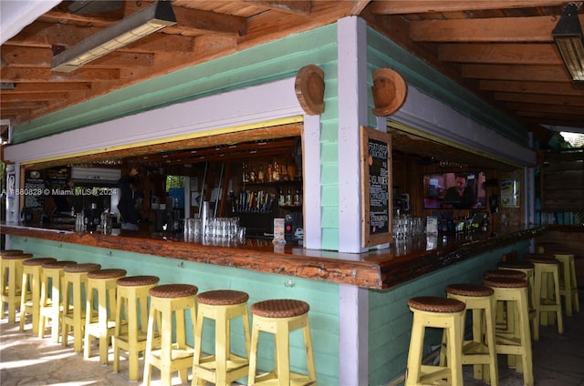 view of bar