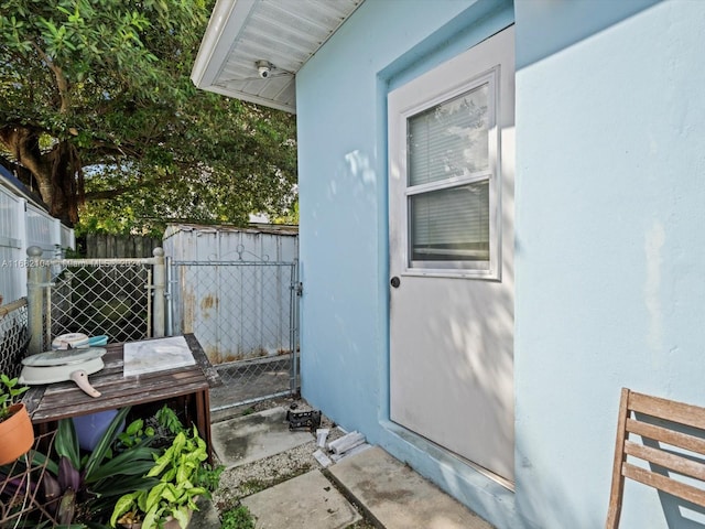 view of doorway to property