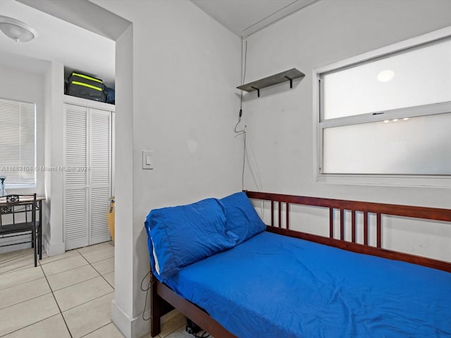 view of tiled bedroom