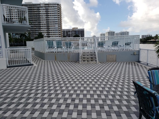 view of patio / terrace with a balcony