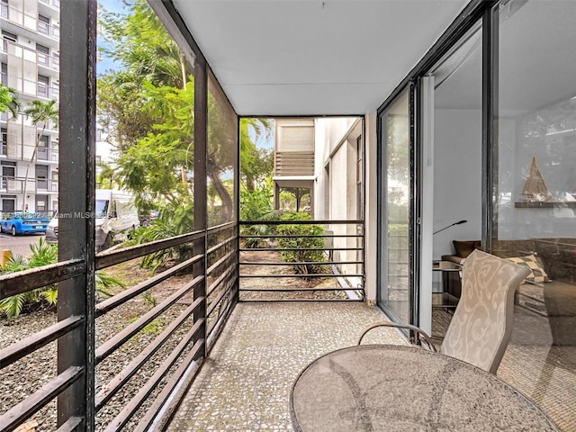 view of sunroom