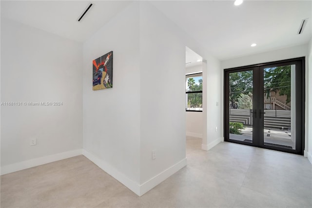 entrance foyer with french doors