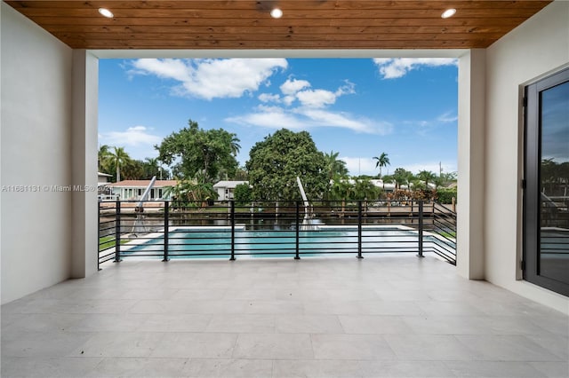 view of patio / terrace featuring a balcony