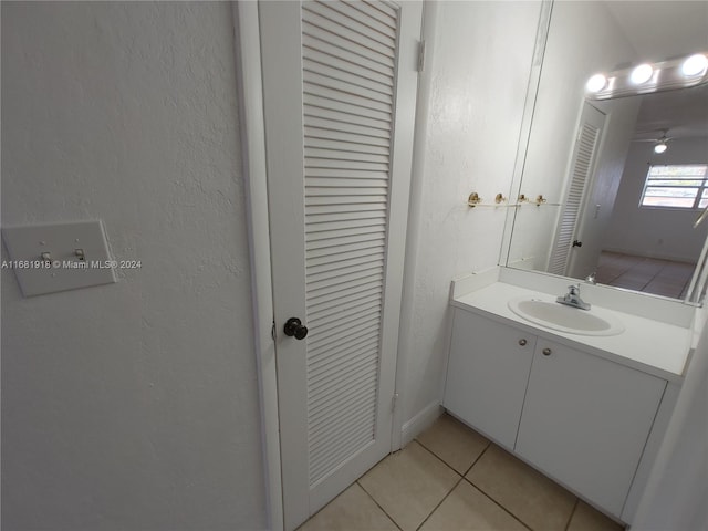 bathroom featuring vanity and tile patterned floors