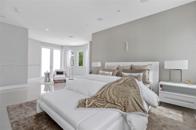 bedroom with french doors