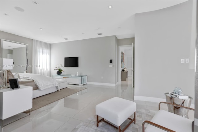 view of tiled bedroom