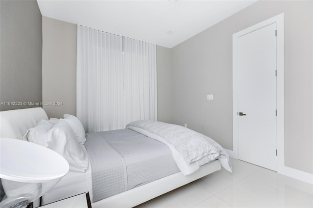 view of tiled bedroom