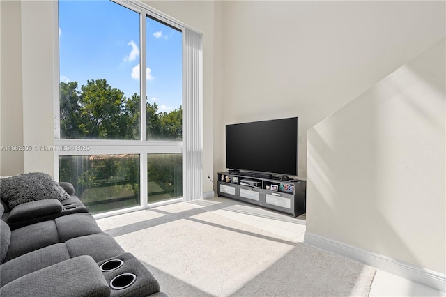 view of carpeted living room