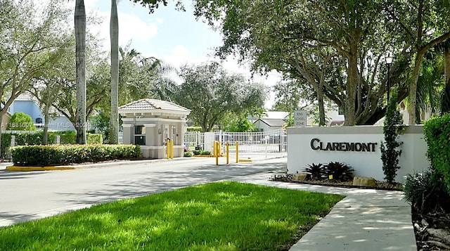 view of community sign