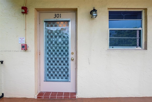 view of doorway to property