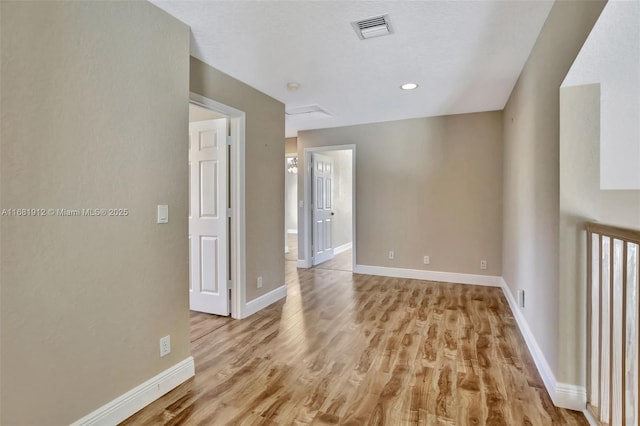 empty room featuring light wood-type flooring